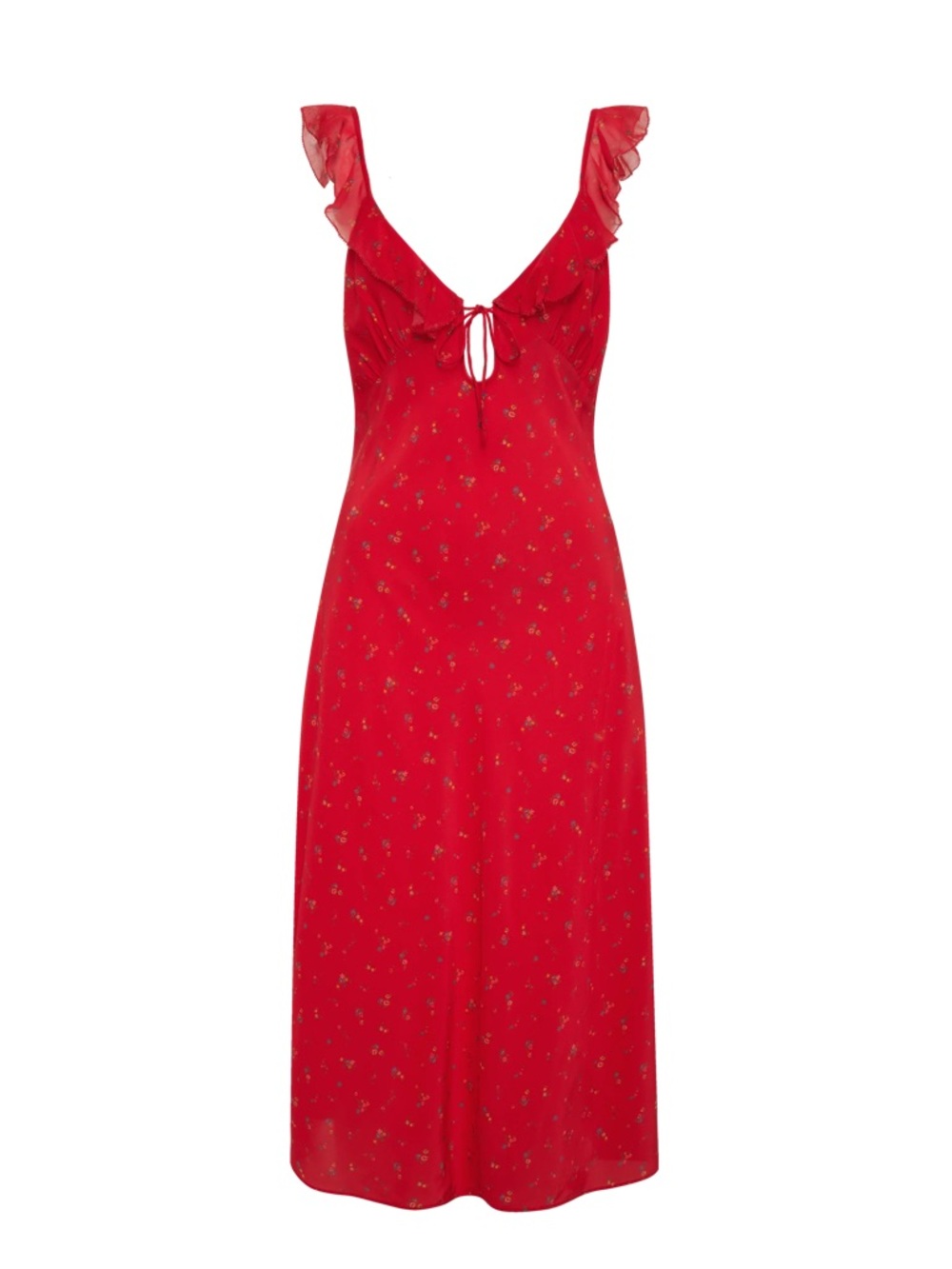 Rumored Butterfly Midi Dress in Coral Meadow